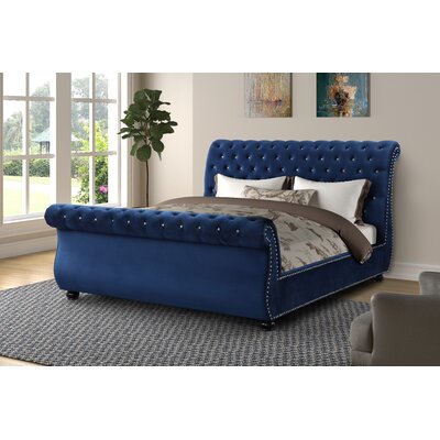 Blue Velvet Beds You'll Love In 2020 | Wayfair